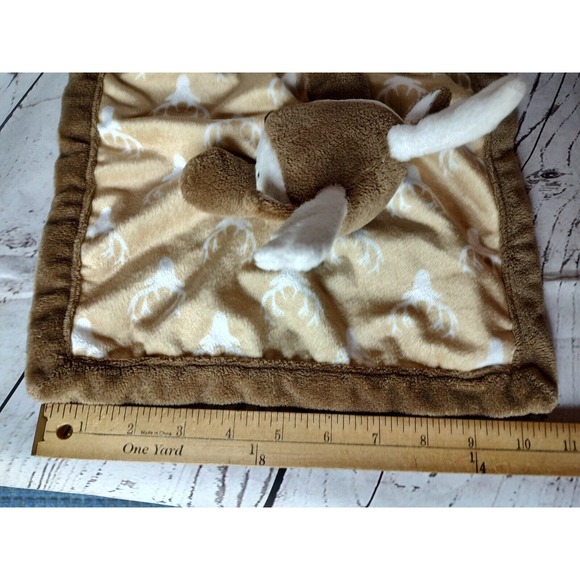 Levtex Deer Brown White Tan Baby Security Blanket Lovey - Picture 7 of 7